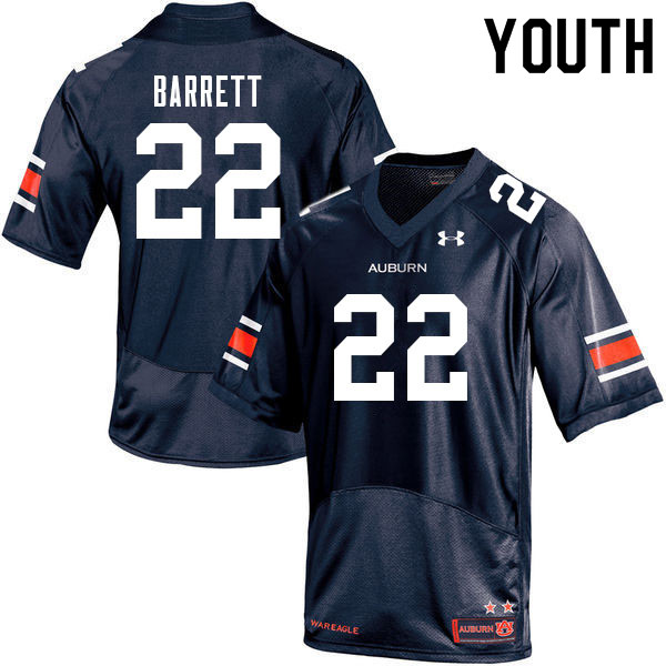 Youth Auburn Tigers #22 Devan Barrett Navy 2021 College Stitched Football Jersey